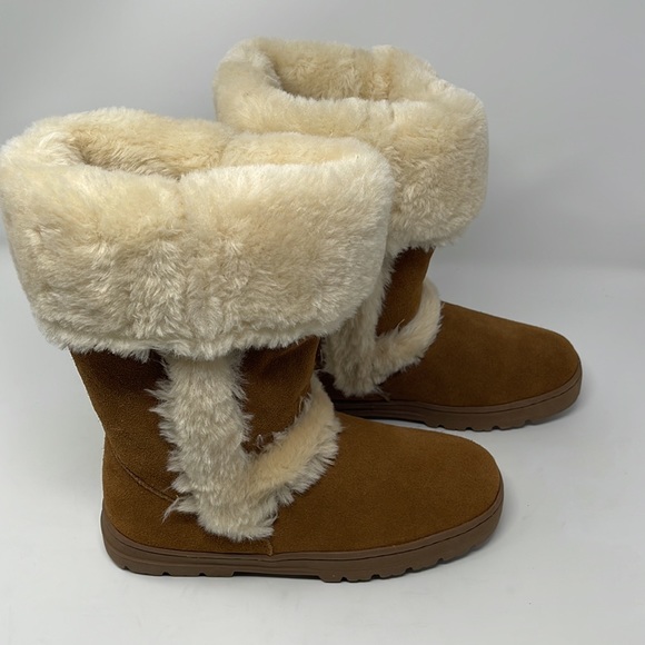 Style & Co. Womens Witty Suede Faux Fur Casual Boots - Picture 5 of 11